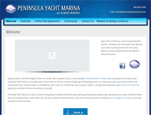Tablet Screenshot of peninsulayachtmarina.com
